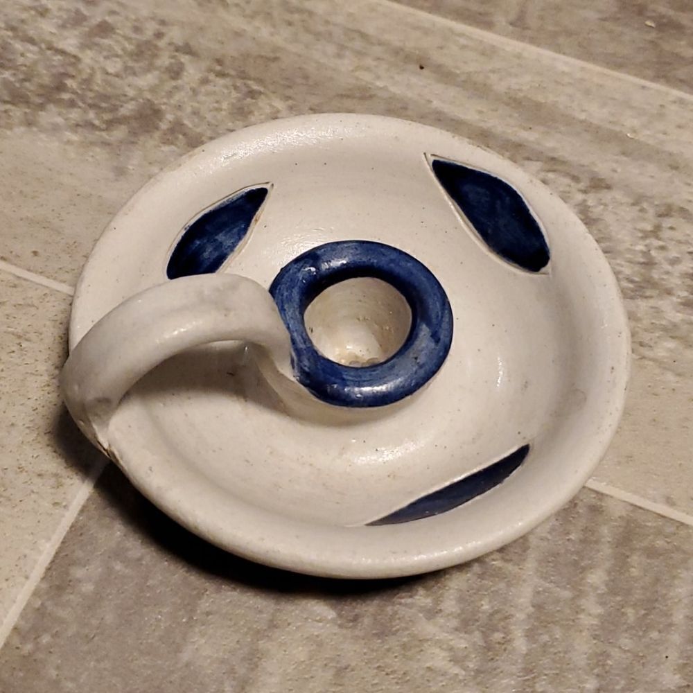 Williamsburg Pottery Single Candlestick Holder